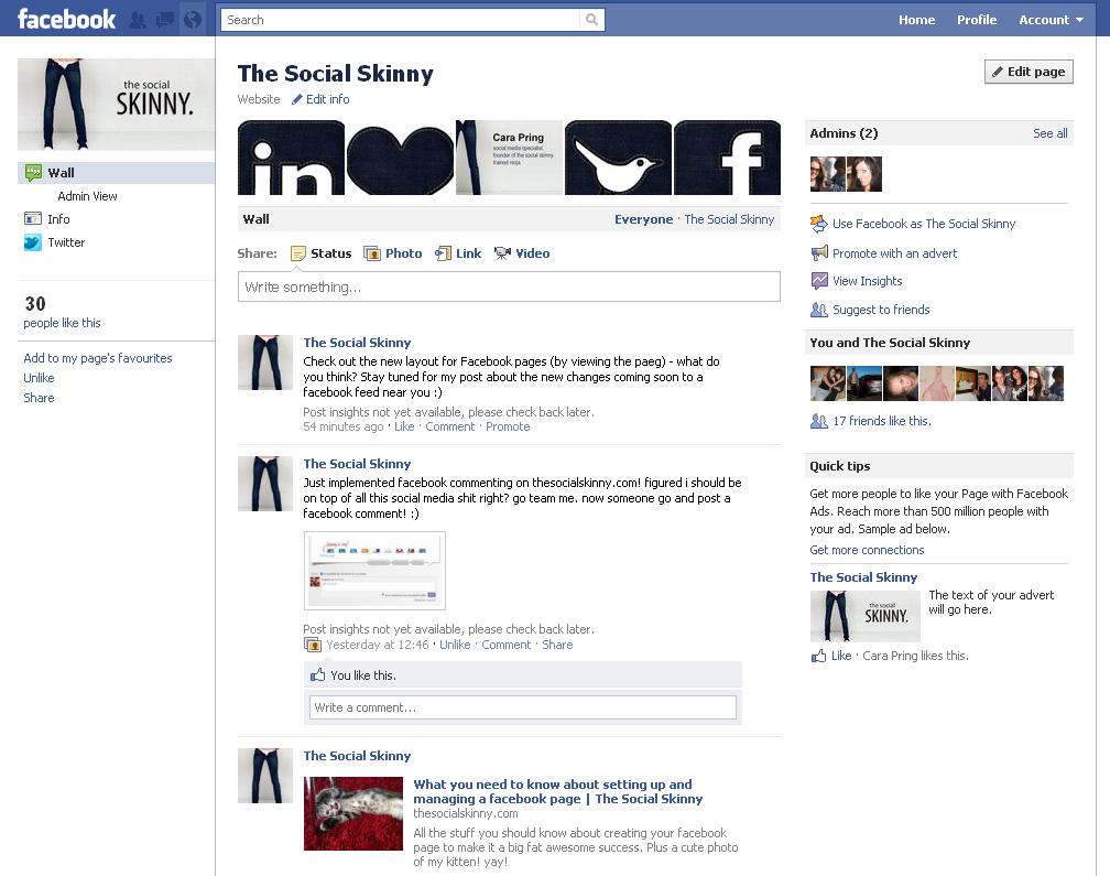 The Social Skinny Facebook Page