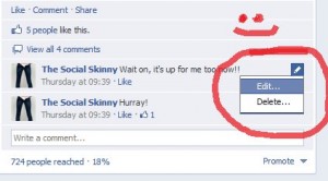 Edit Comments on Facebook